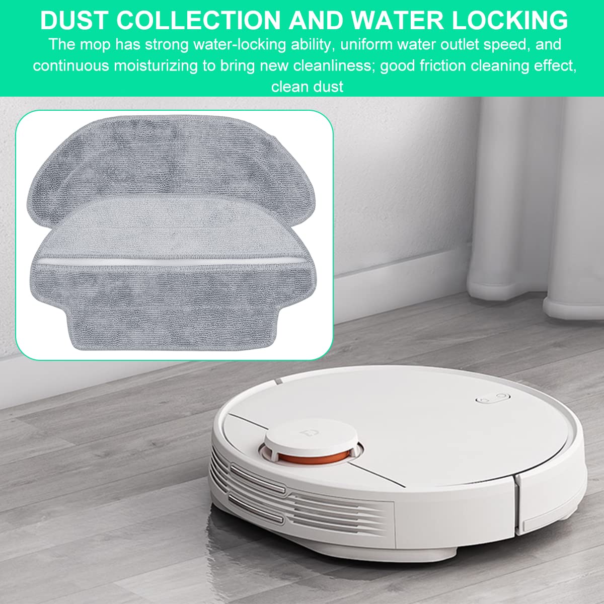 Verilux Accessories Compatible with Mi Robot Vacuum-Mop P - Wet Mop Rag & Dry&Wet Mop Rag, 2 Pcs Mop Cloth Pads Replacement Parts Acccessory for MIJIA STYJ02YM Verilux Accessories Compatible with Mi Robot Vacuum-Mop P - Wet Mop Rag & Dry&Wet Mop Rag, 2 Pcs Mop Cloth Pads Replacement Parts Acccessory for MIJIA STYJ02YM